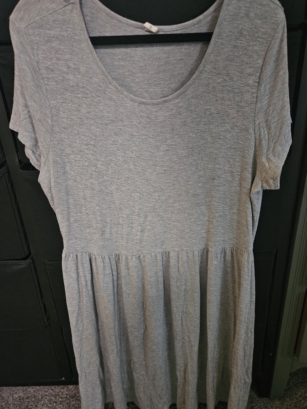 Old Navy Light Heather Gray Scoop-Neck T-Shirt Dress